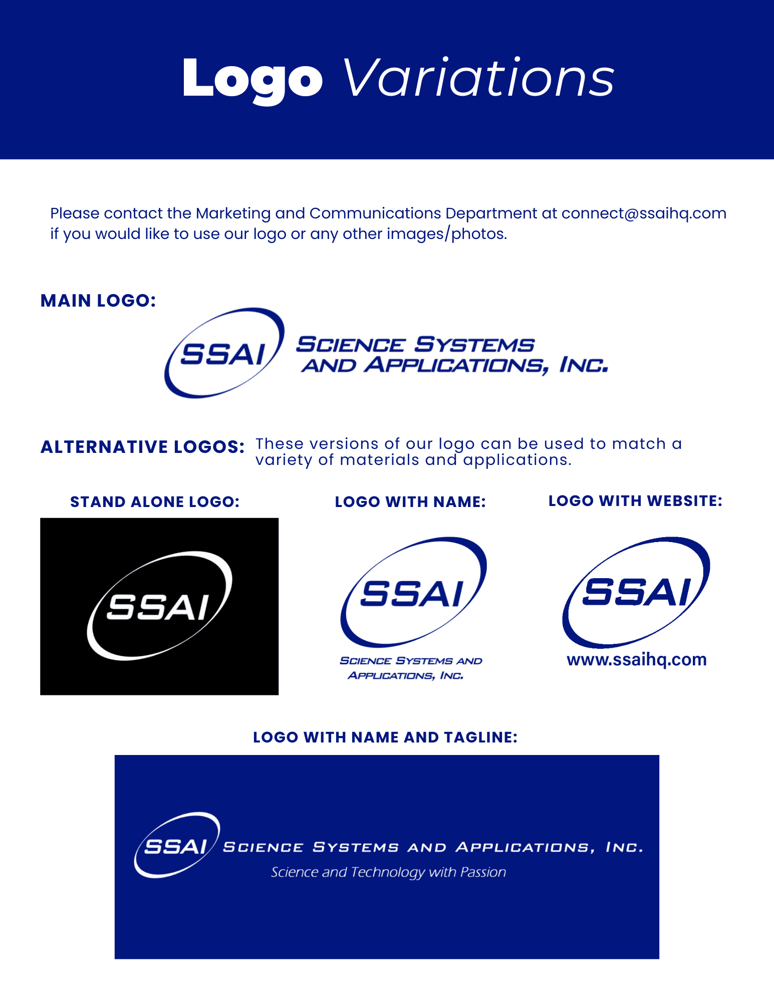 SSAI Logo Variations Content